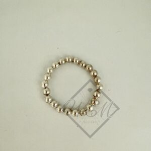 Sterling Silver Beaded Stretch Bracelet