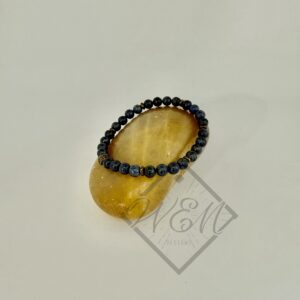 Dumortierite Brass Aaron Stretch Bracelet
