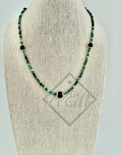 Hubei Turquoise Blue Martix Aaron Necklace
