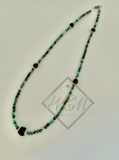 Hubei Turquoise Blue Martix Aaron Necklace - Image 2