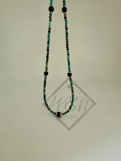 Hubei Turquoise Blue Martix Aaron Necklace - Image 3