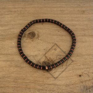 Black Heishi Copper Aaron Stretch Bracelet